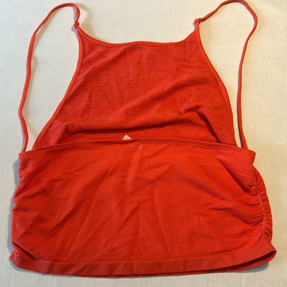 Urban Outfitters XLarge Tank Out From Under orange ribbed high neck crop top - Picture 3 of 6